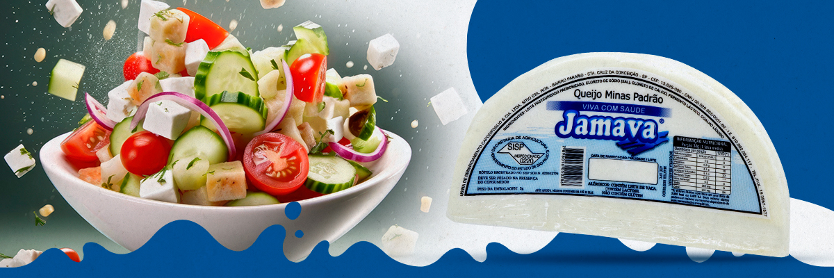 Salada Grega com Queijo Minas Jamava — Jamava Laticínios